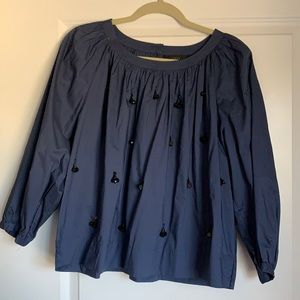 JCrew blue blouse